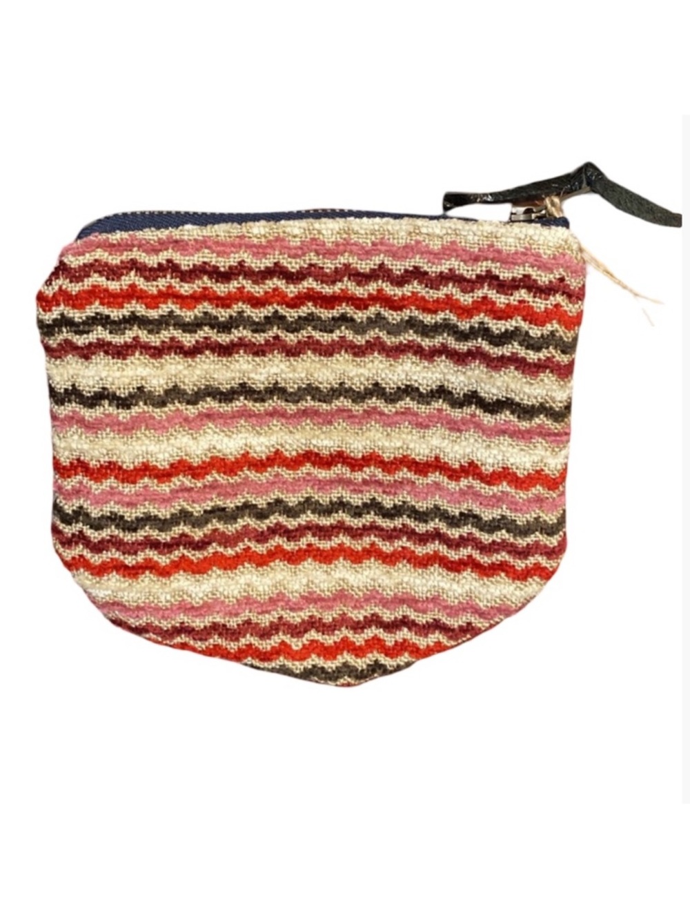 Hand Crafted Handmade Artisan Striped Fabric Clutch